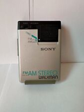 Vintage Sony FM-AM Stereo Walkman Model SRF-A1 with Belt Clip Silver Tested picture