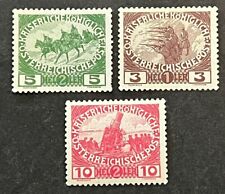 Travelstamps: 1915 Austria Stamps Scott #B3-B5, Cavalry Short Set Mint MOGH picture