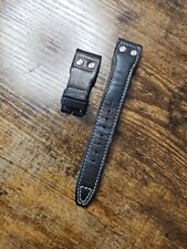 Authentic IWC 22mm Big Pilot Brown Leather OEM Watch Strap for 18mm Deployment  picture