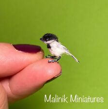Dollhouse Miniature OOAK Chickadee bird - Malinik Miniatures picture