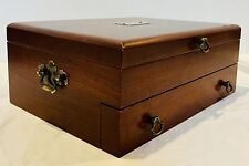 VTG Reed & Barton Mahogany Wood. Silverware Flatware Chest w Drawer  Excellent picture