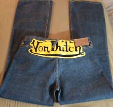 Von Dutch Women's Size 9  (28)in Waist Embroidered Yellow Logo Patch Distressed  picture