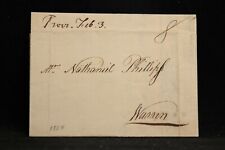Rhode Island: Providence 1804 Stampless Cover, Ms & 8c Rate to Warren picture