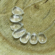 Rock Crystal Quartz Faceted Pear Beads Briolette Natural Loose Gemstone Jewelry picture