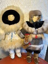 Handmade Inuit Dolls Man WIfe 18