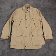 VTG Ralph Lauren Polo Mens Jacket Large Tan Beige Car Leather Trench Barn Coat picture