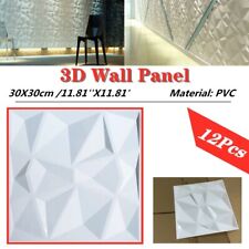 12PCS Art 3D Decorative Wall Panels Luxury Diamond Design Ceiling Wallpaper 30cm picture