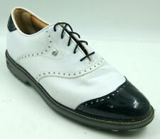 FootJoy Dryjoys Premiere Series Men's Golf Shoes White Black Leather Oxford Shoe picture