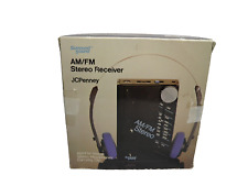 RARE-JC Penney Portable Am Fm Stereo Headphone Radio 680-1006-PREOWNED picture