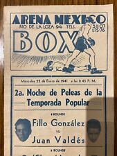 Original 1941 Mexican boxing Announcement picture