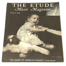 1930’s Etude Music Magazine ‘38 Sheet Music Piano Baby Dog Frame for Music Room picture