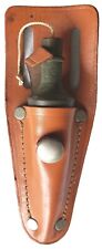 Vintage K&E Brass Plumb Bob with Leather Holster 8 oz. w/SS Tip See Description picture