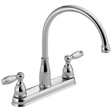 Delta Foundations Two Handle Kitchen Faucet in Chrome- Certified Refurbished picture