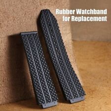 24mm For Hublot Big Bang Replacement Silicone Rubber Watch band Strap Tire Black picture