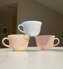 Vintage Fire King Pink Swirl Cups picture