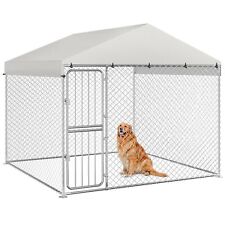 7.5 x 7.5FT Outdoor Pet Dog Run House Kennel Cage Enclosure with Cover Playpen picture