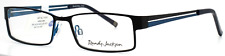RANDY JACKSON 1015 021 Black Blue Mens Rectangle Eyeglasses 55-16-145 B:28 picture