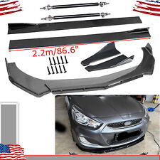 Carbon Fiber Front Bumper Lip Side Skirt/ Strut Rods For Hyundai Accent picture