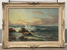 🔥 Fine Vintage California Impressionist Seascape Oil Painting, Roberta Lester picture