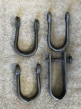 Vintage  Pair + Clevis  Horse Drawn Plow-Wagon-Implement   Cast Iron   Farm Tool picture