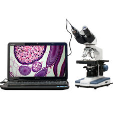 AmScope 40X-2500X LED Digital Binocular Compound Microscope,3D Stage, 5MP Camera picture