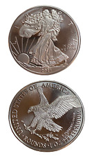 1 TROY OUNCE/OZ .999 Pure TITANIUM Metal Walking Liberty/Eagle Rounds/coins picture