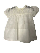 VIntage 1960’s Baby Girl  White Party Dress Sheer  & Lace Shimmer picture