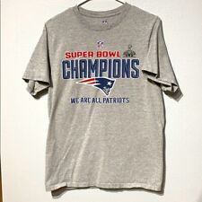 New England Patriots T-Shirt Men's M Gray Blue Super Bowl XLIX Champs Football picture