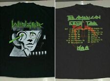 VINTAGE 1988 WINGER AMERICAN DEBUT Black T-Shirt Black 2 Side For Fans picture
