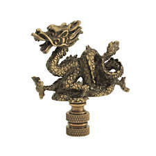 DRAGON LAMP SHADE FINIAL ANTIQUE BRASS #18 picture