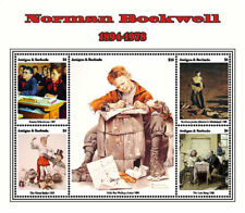 Antigua 2017 - Artist Norman Rockwell - Paintings - Sheet of 5 Stamps - MNH picture
