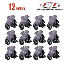 12 Pairs MaxiFlex 34874 Foam Nitrile Palm Coated Gloves(Gray, L) picture