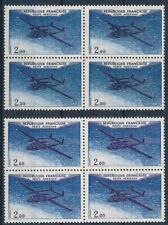 France 1960 airmail - Yvert PA38 the 2 shades very fine MNH stamps in blocks 4 picture