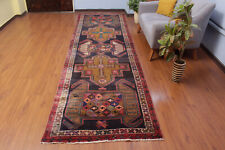 4x13 Oriental Hand Knotted RED Runner Vintage Wool Traditional  Area Rug picture
