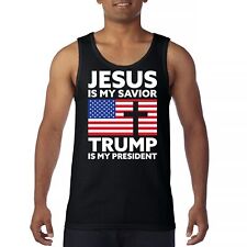 Jesus is My Savior Trump Is My President Tank Top 2024 Christian FJB Men's Top picture