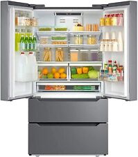 22.5 cu. ft. Stainless-Steel French Door Refrigerator in Silver with Ice Maker picture