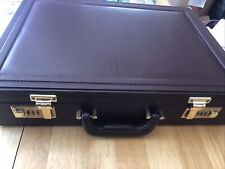 Vintage Briefcase Brown Leather 17 Inches long Never Used picture