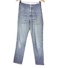 Vintage Stan Ray USA Blue White Hickory Nautical Stripe Jeans sz 27 picture