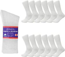Diabetic Socks, Non-Binding Circulatory Cushion Cotton Crew Socks for Men Women picture