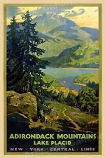 Adirondack New York Central Lines 1920s Classic Vintage Travel Poster - 16x24 picture