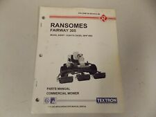 RANSOMES PARTS MANUAL FOR FAIRWAY 305 GOLF REEL LAWN MOWER picture