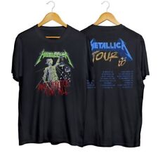 1988 Metallica And Justice For All Tour Shirt Vintage Unisex Cotton Black picture