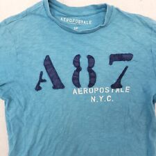 Aeropostale A87 Casual Short Sleeve T Shirt Adult Mens Size Small S Blue picture