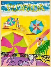 Florida 1960s Vintage Travel Poster - 18x24 picture