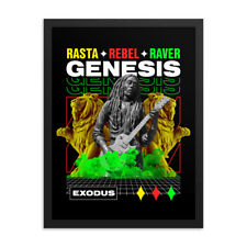 Framed RASTA GENESIS poster picture