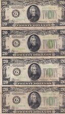 LOT OF A 1934A TWENTY FEDERAL RESERVE NOTES IN FINE CONDITION picture