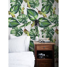 Non-woven wallpaper Palm Leaves Traditional Floral  Home Decor picture