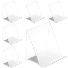 6-Pack Acrylic Book Stands for Display, Clear Easel, Clear Book Stand, 4.5x5 in picture