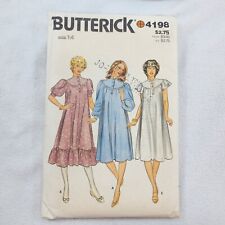 Vintage Butterick 4198 Peasant Dress Size 14 Clothes Cottagecore Ruffles picture