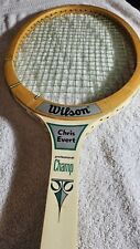 Chris Evert Wilson Professional Champ Wood Wooden Tennis Racquet Green Vintage picture